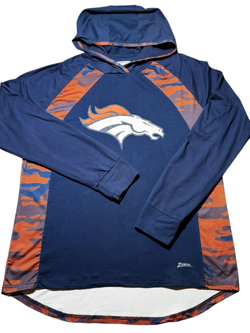 NFL Denver Broncos Navy and Orange Hooded‎ Pullover Sweatshirt